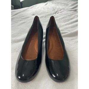 Gentle Souls Kenneth Cole Joyus Black Patent Leather Wedge Pumps Shoes women 10m